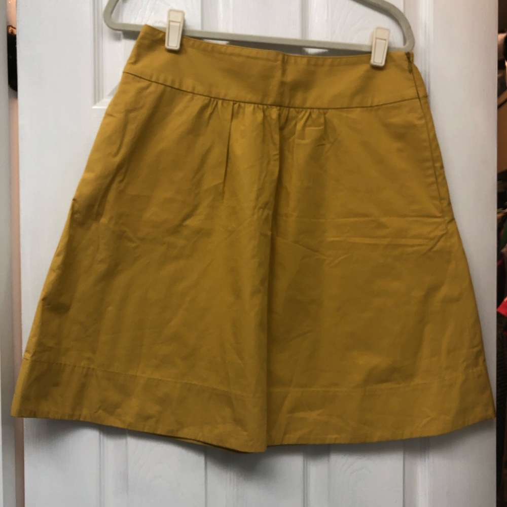 J. Crew Saffron Yellow Skirt Like New 6